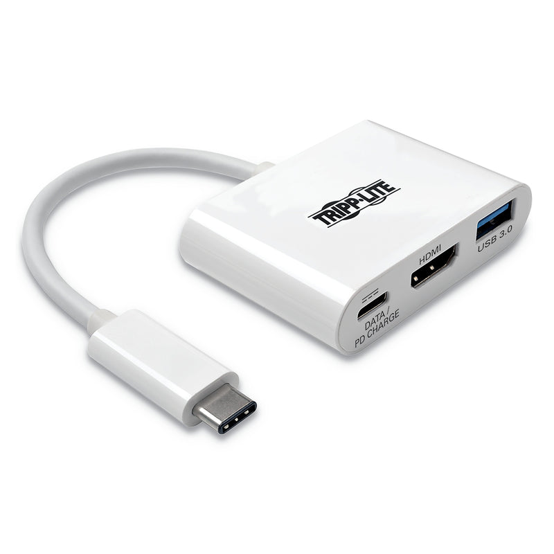 Tripp Lite USB 3.1 Gen 1 USB-C to HDMI 4K Adapter, USB-A/USB-C PD Charging Ports (TRPU44406NH4UC)