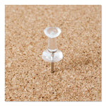 U Brands Standard Push Pins, Plastic, Clear, 7/16", 200/Pack (UBR658U0824)