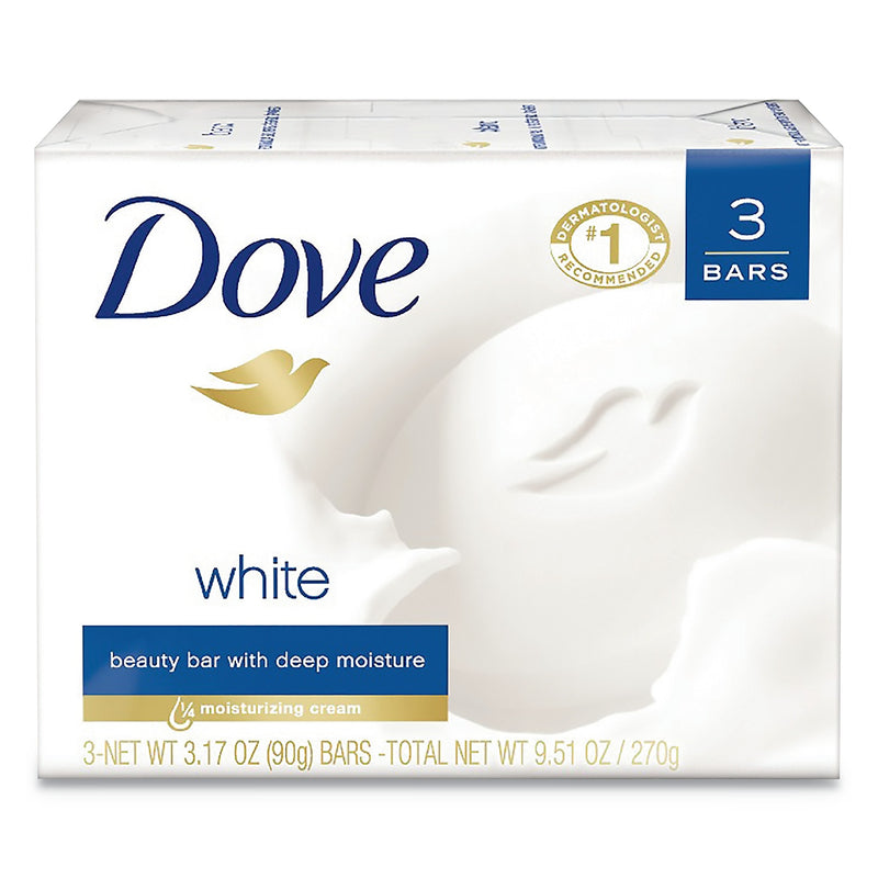 Dove White Beauty Bar, Light Scent, 3.17 oz, 12/Carton (UNI04090CT)