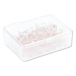 U Brands Fashion Sphere Push Pins, Plastic, Clear/Rose Gold, 7/16", 100/Pack (UBR3089U0624)