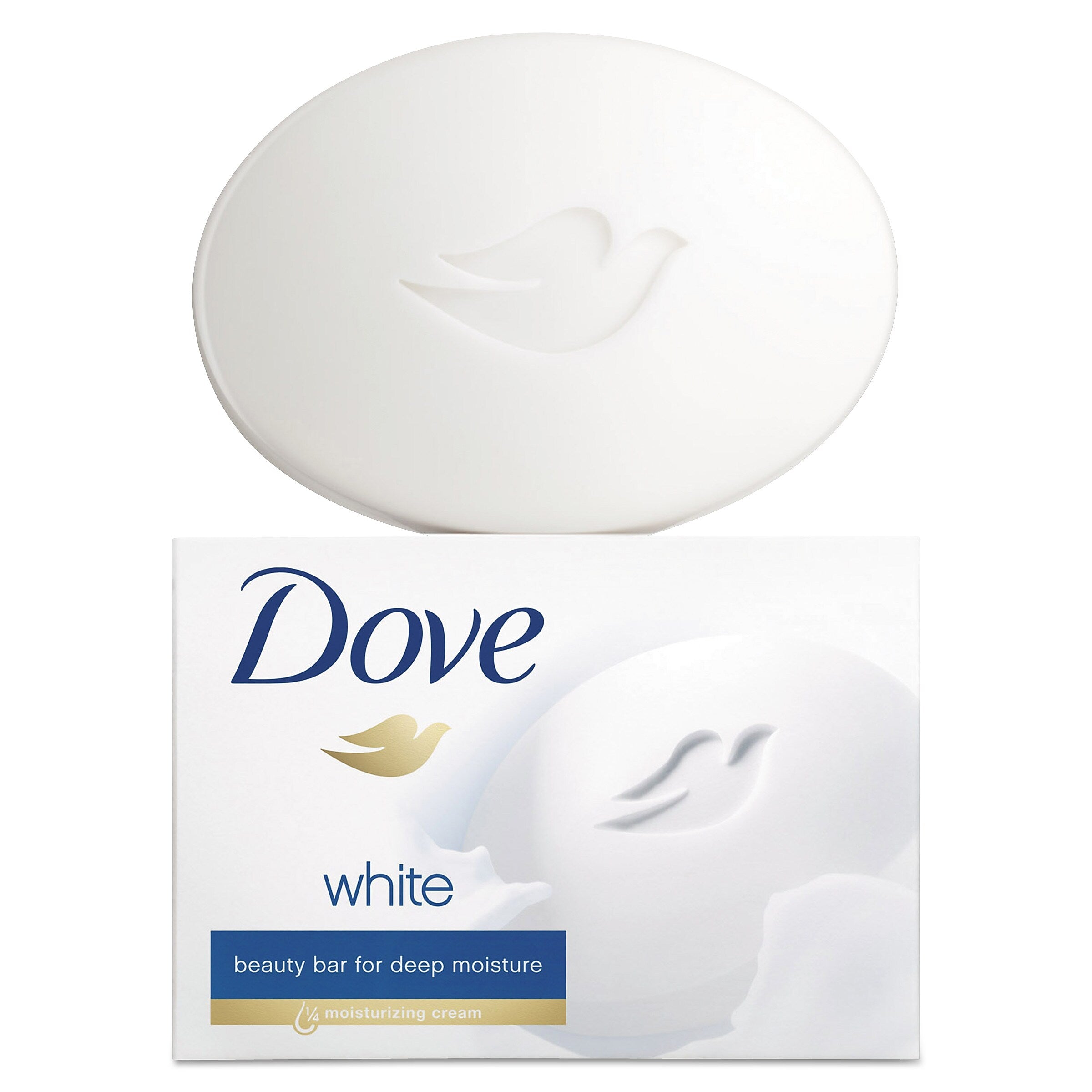 Dove White Beauty Bar, Light Scent, 2.6 oz, 36/Carton (UNI61073CT)