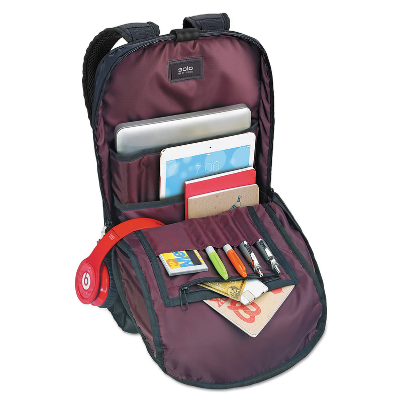 Solo Draft Backpack, 6.25" x 18.12" x 18.12", Nylon, Black (USLVAR7014)