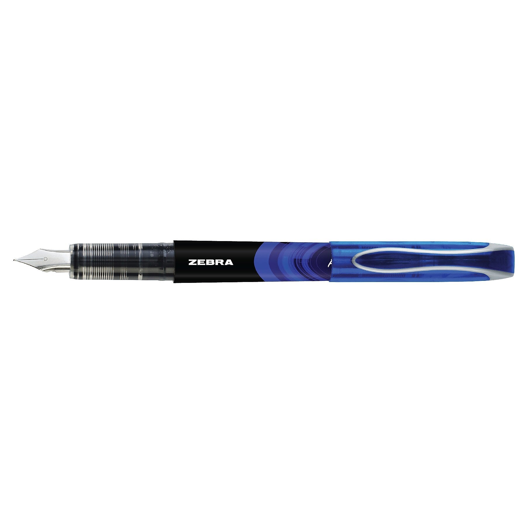 Zebra Fountain Pen, Fine 0.6mm, Blue Ink/Barrel, Dozen (ZEB48320)