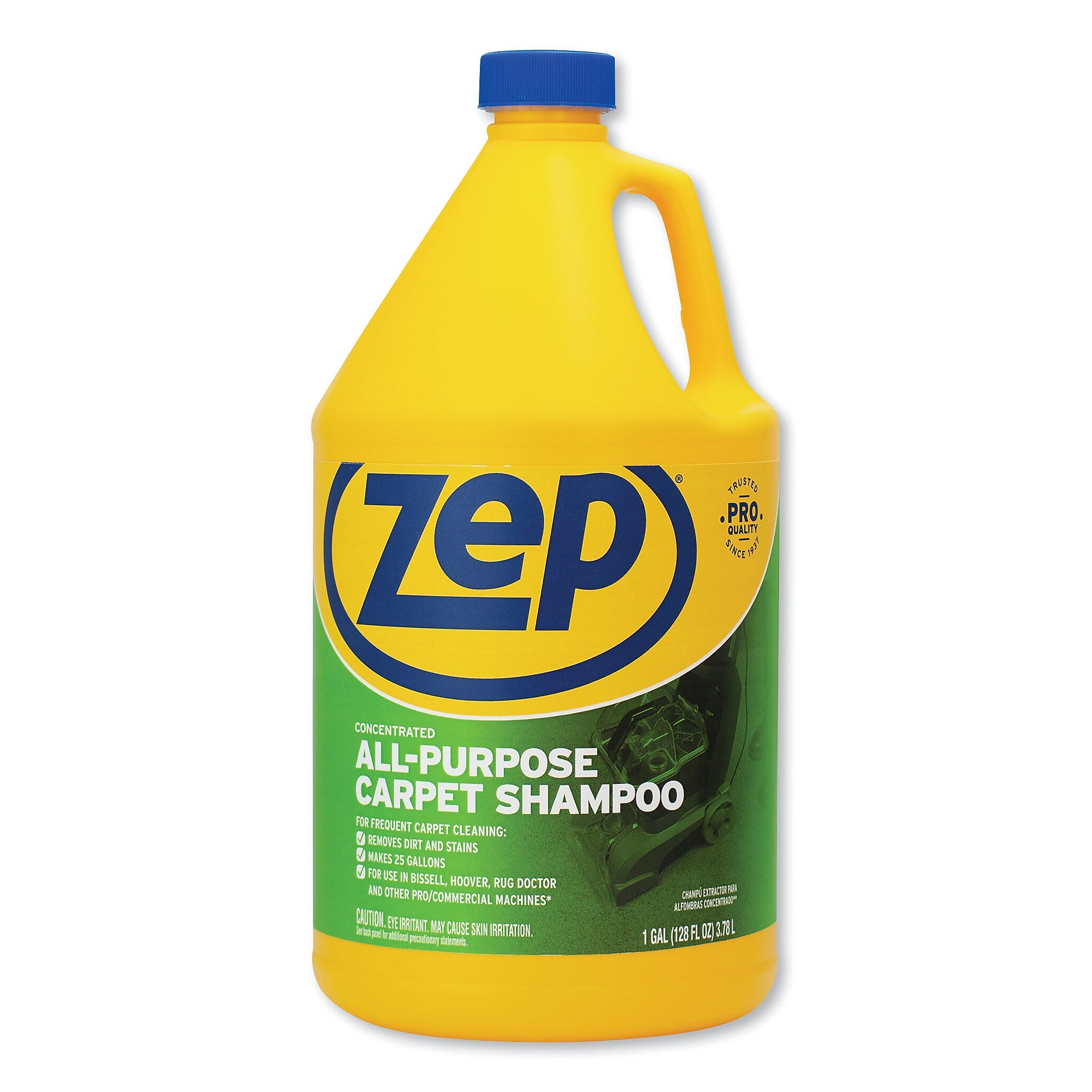 Zep Commercial Concentrated All-Purpose Carpet Shampoo, Unscented, 1 gal, 4/Carton (ZPEZUCEC128CT)