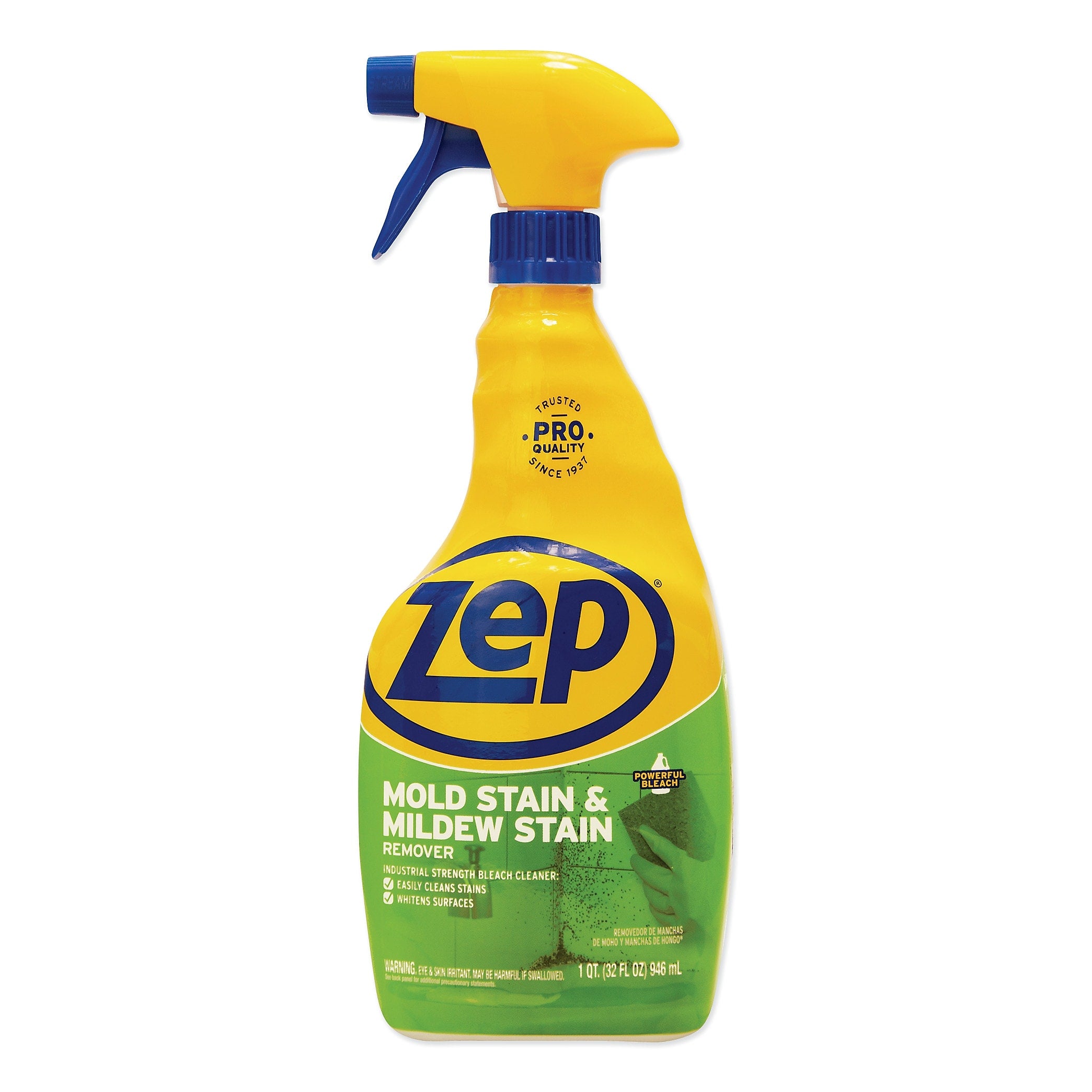 Zep Commercial Mold Stain and Mildew Stain Remover, 32 oz Spray Bottle, 12/Carton (ZPEZUMILDEW32CT)