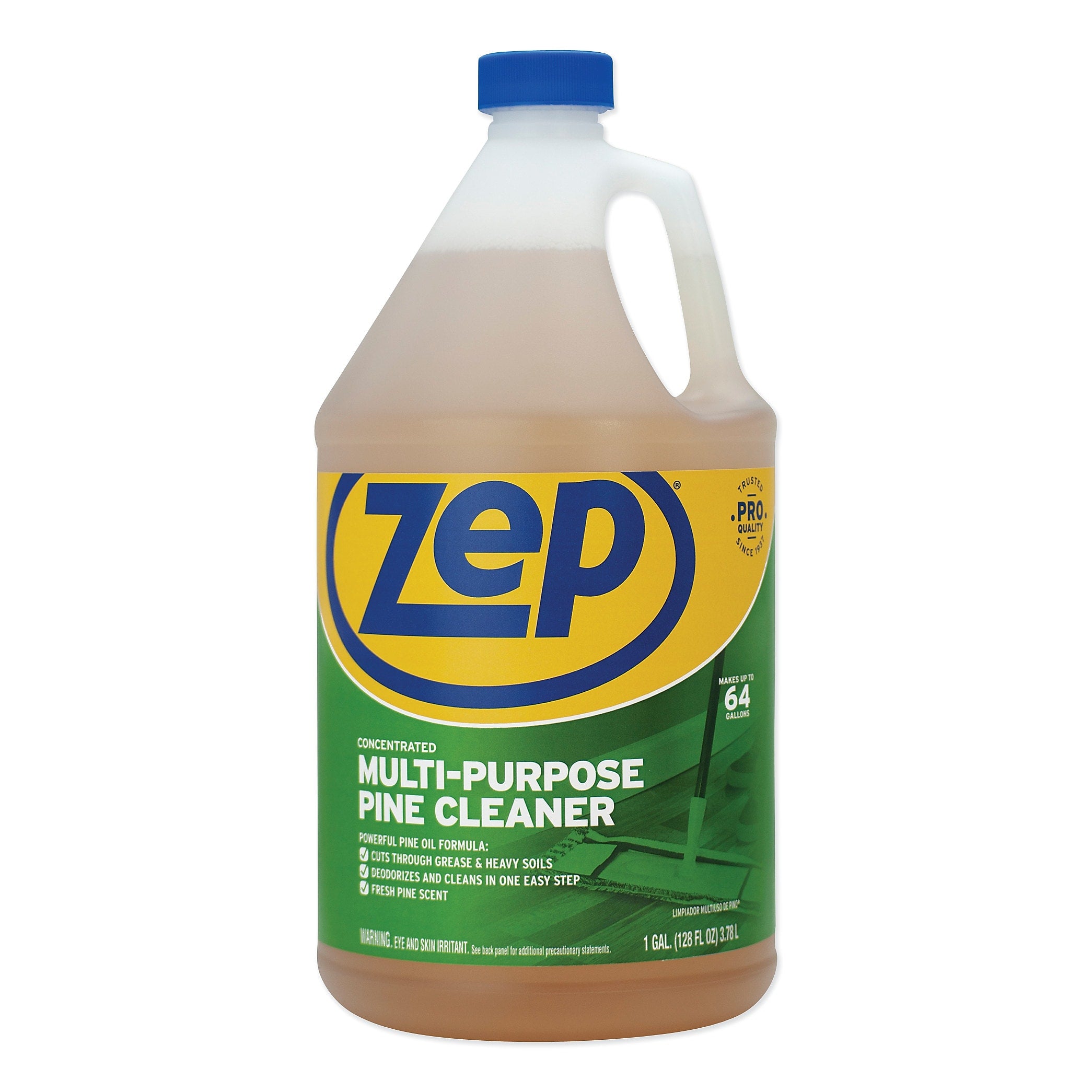 Zep Commercial Multi-Purpose Cleaner, Pine Scent, 1 gal, 4/Carton (ZPEZUMPP128CT)