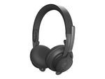 Logitech Zone Wireless Bluetooth Headset For Microsoft Teams Noise Canceling Stereo, Over-the-Head, Black (981000853)