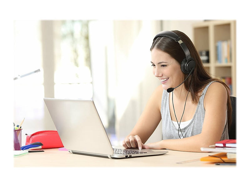 Kensington Hi-Fi USB-C Headphones With Mic Stereo Headset, Over-the-Head, Black (K97457WW)