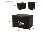 Sunny Health & Fitness Black 3-in-1 Plyo Box, 440 Lbs. (NO. 085)