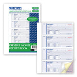 Money Receipt Forms, Carbonless, 3 Part, Hard Cover, 2-3/4" x 7", 200 Sets/Book (RED8L818)