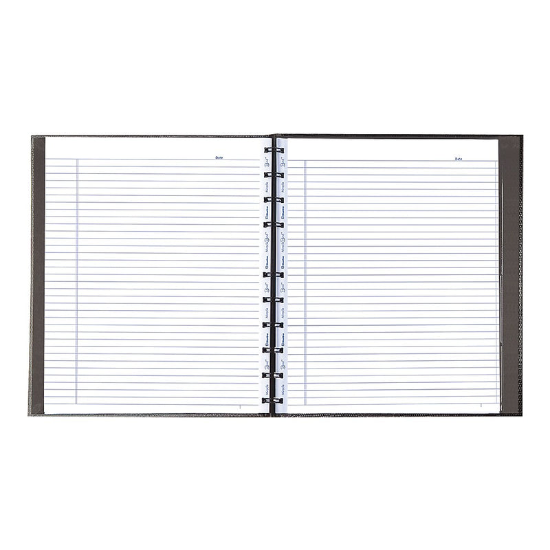 Blueline MiracleBind 1-Subject Professional Notebooks, 11" x 9.0625", College Ruled, 75 Sheets, Black (AF11150.81)