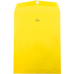 JAM Paper 10"" x 13"" Open End Catalog Colored Envelopes with Clasp Closure, Yellow Recycled, 10/Pack (900906710B)