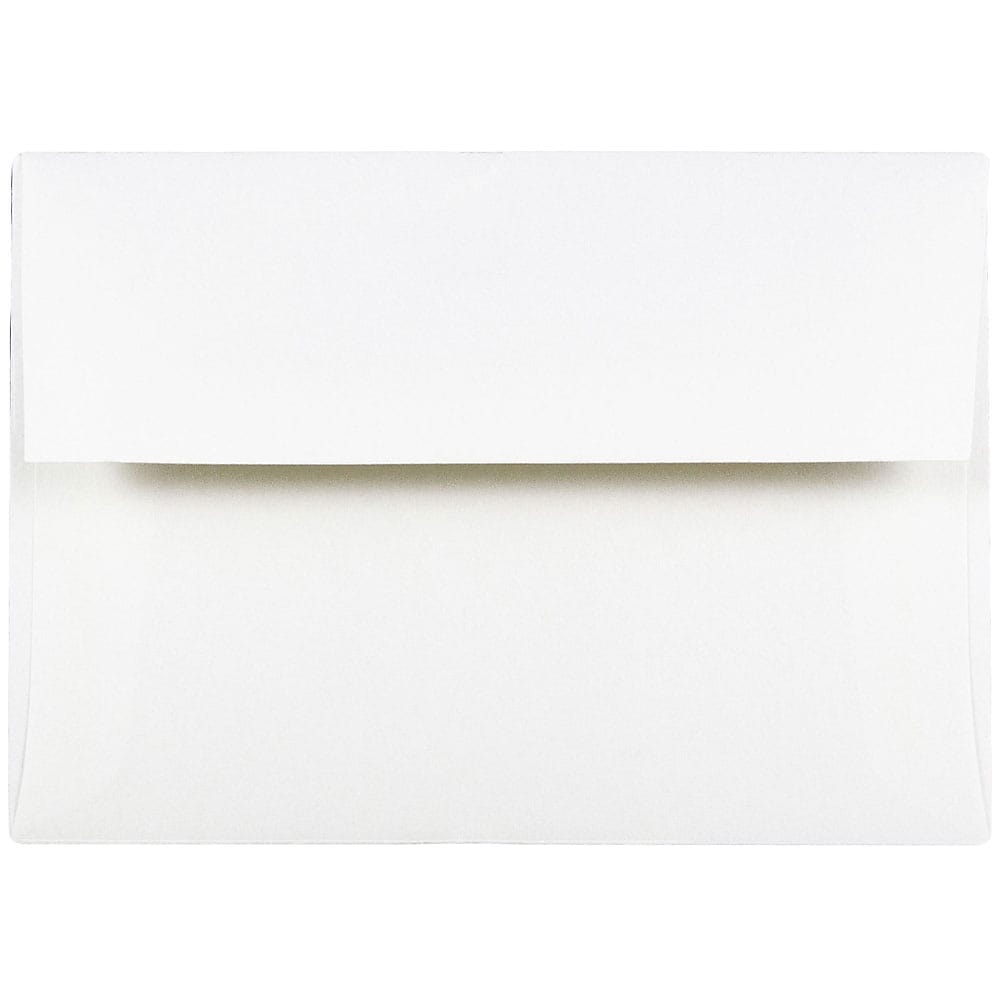 JAM Paper A7 Strathmore Invitation Envelopes, 5.25 x 7.25, Bright White Wove, 25/Pack (STTW711)