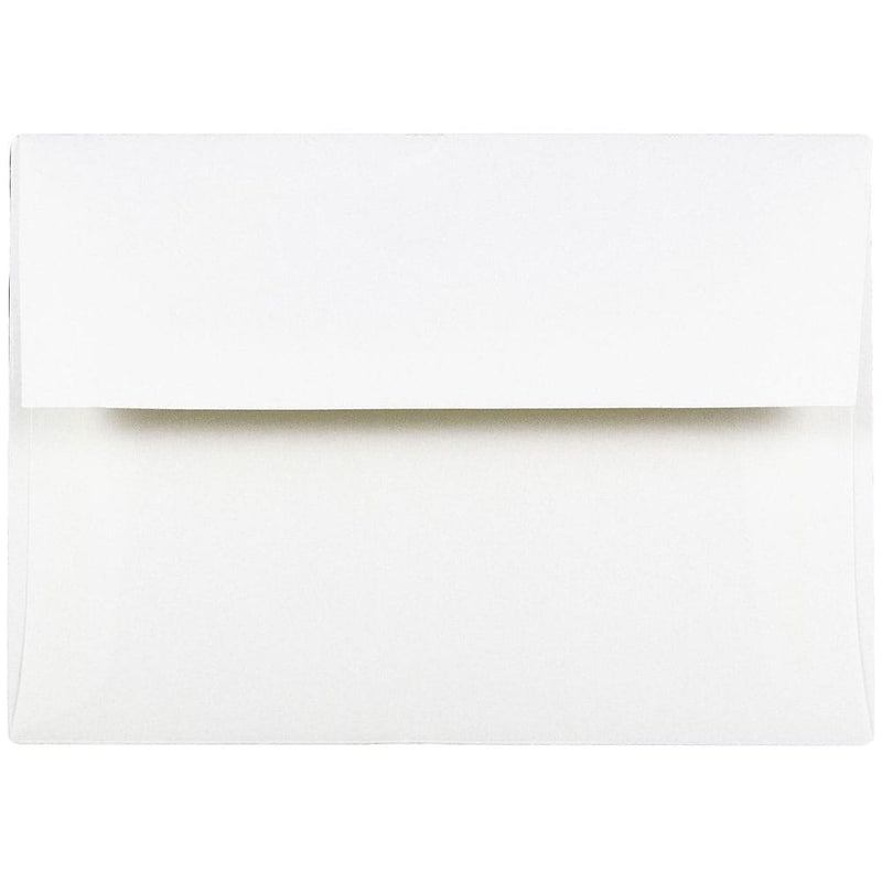 JAM Paper A7 Strathmore Invitation Envelopes, 5.25 x 7.25, Bright White Wove, 25/Pack (STTW711)