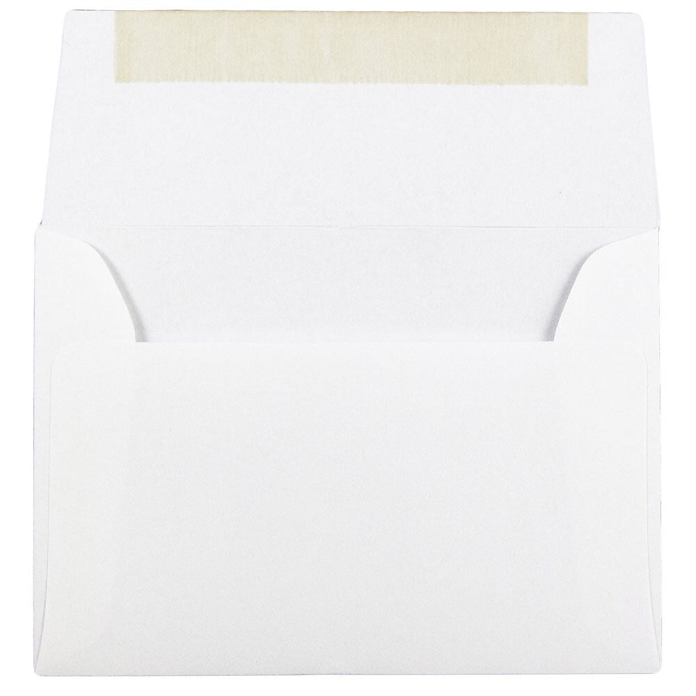 JAM Paper A7 Strathmore Invitation Envelopes, 5.25 x 7.25, Bright White Wove, 25/Pack (STTW711)