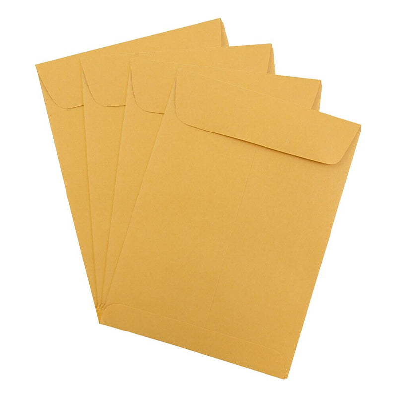 JAM Paper Open End Kraft Catalog Envelope, 5 1/2" x 7 1/2", Brown, 1000/Carton (4101B)