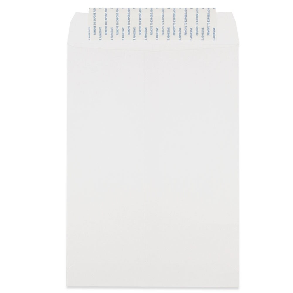 JAM Paper Peel & Seal Open End Open End Catalog Envelope, 7 1/2" x 10 1/2", White, 500/Pack (356828779)