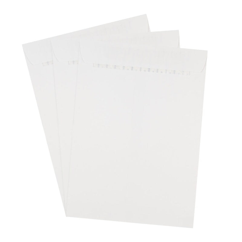 JAM Paper Peel & Seal Open End Open End Catalog Envelope, 7 1/2" x 10 1/2", White, 500/Pack (356828779)