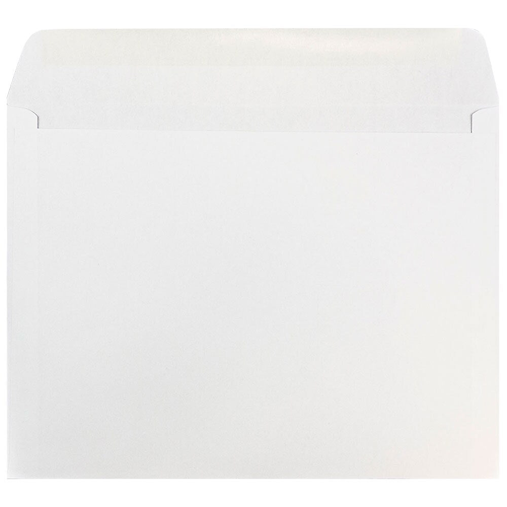 JAM Paper Booklet Envelope, 9" x 12", White, 1000/Carton (13751B)