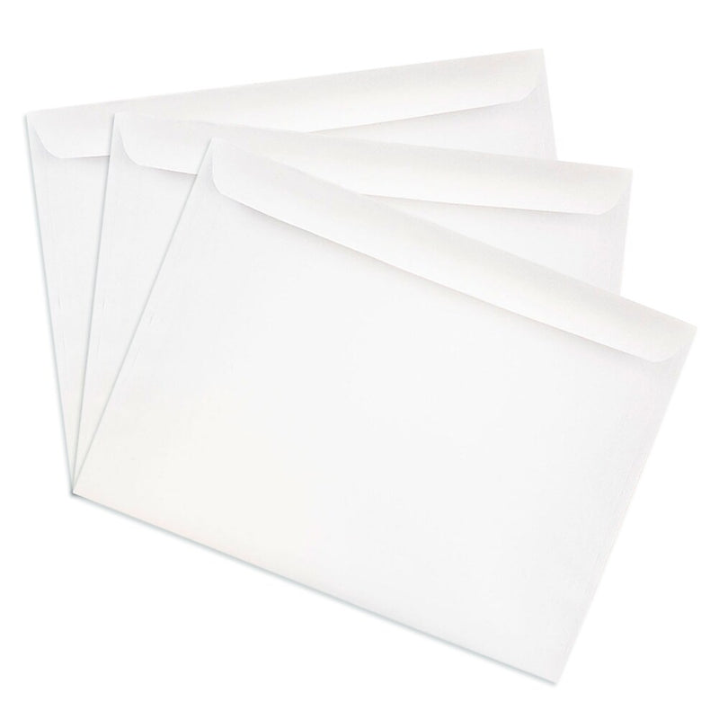 JAM Paper Booklet Envelope, 9" x 12", White, 1000/Carton (13751B)