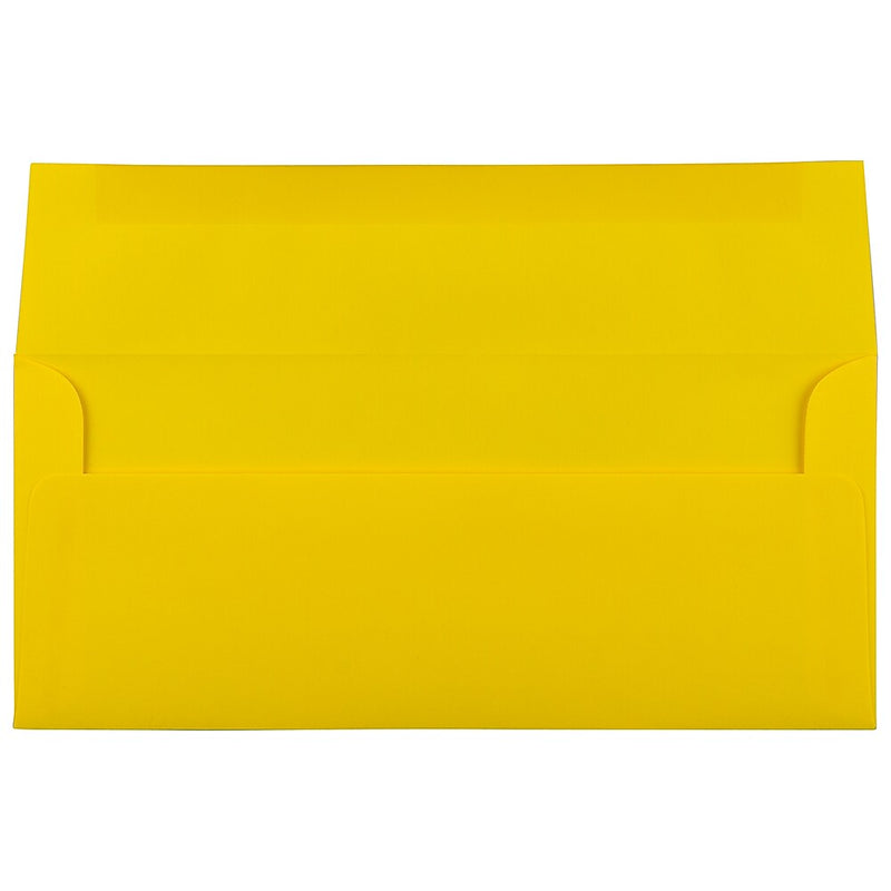 JAM Paper #10 Business Envelope, 4 1/8" x 9 1/2", Yellow, 25/Pack (15859)