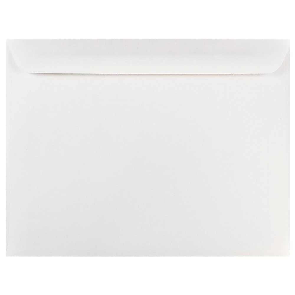 JAM Paper Booklet Envelopes, 10" x 13", White, 25/Pack (4023222)