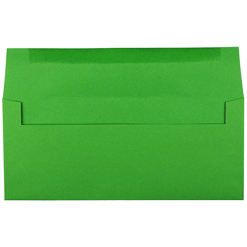 JAM Paper #10 Business Envelope, 4 1/8" x 9 1/2", Green, 1000/Carton (15862B)