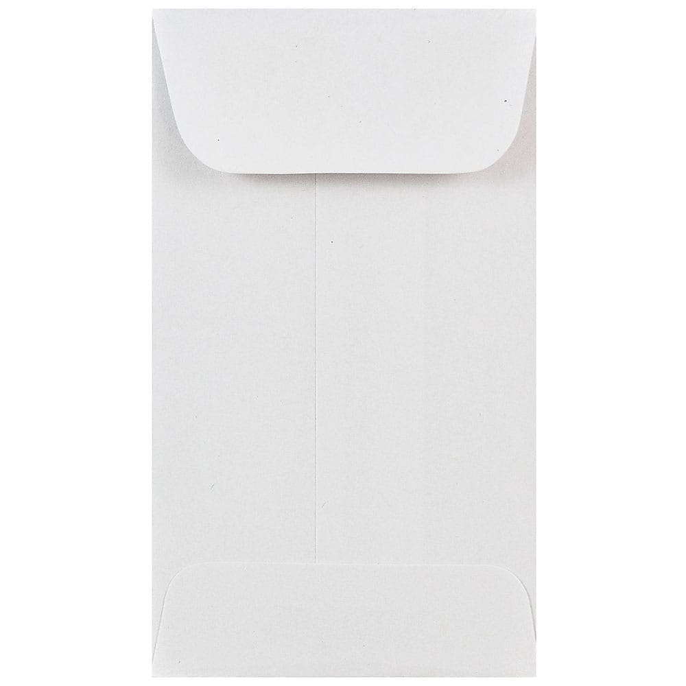JAM Paper #3 Coin Business Envelopes, 2.5 x 4.25, White, 25/Pack (1623183)