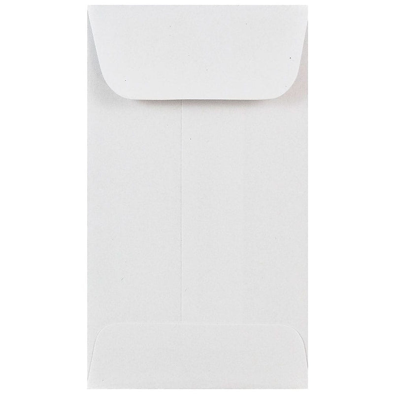 JAM Paper #3 Coin Business Envelopes, 2.5 x 4.25, White, 25/Pack (1623183)