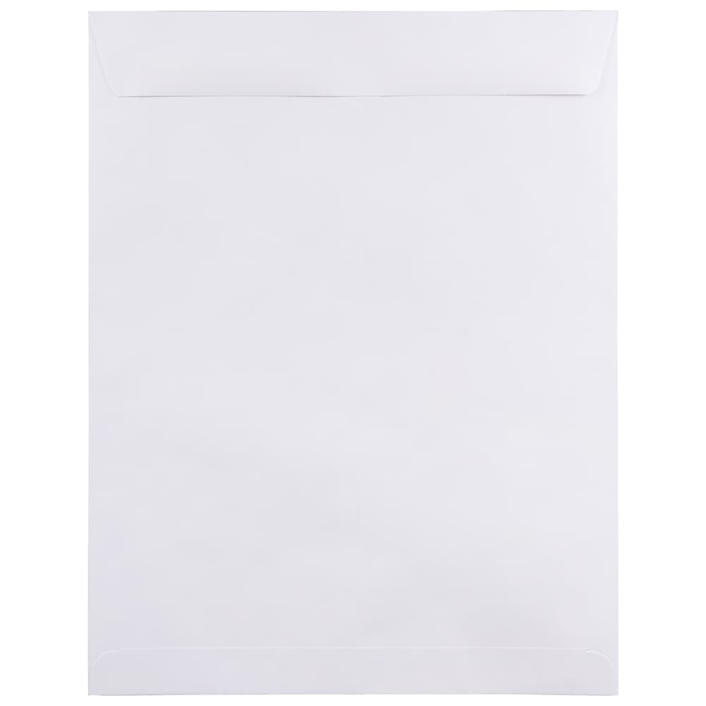 JAM Paper Open End #15 1/2 Catalog Envelope, 12" x 15 1/2", White, 25/Pack (1623202)