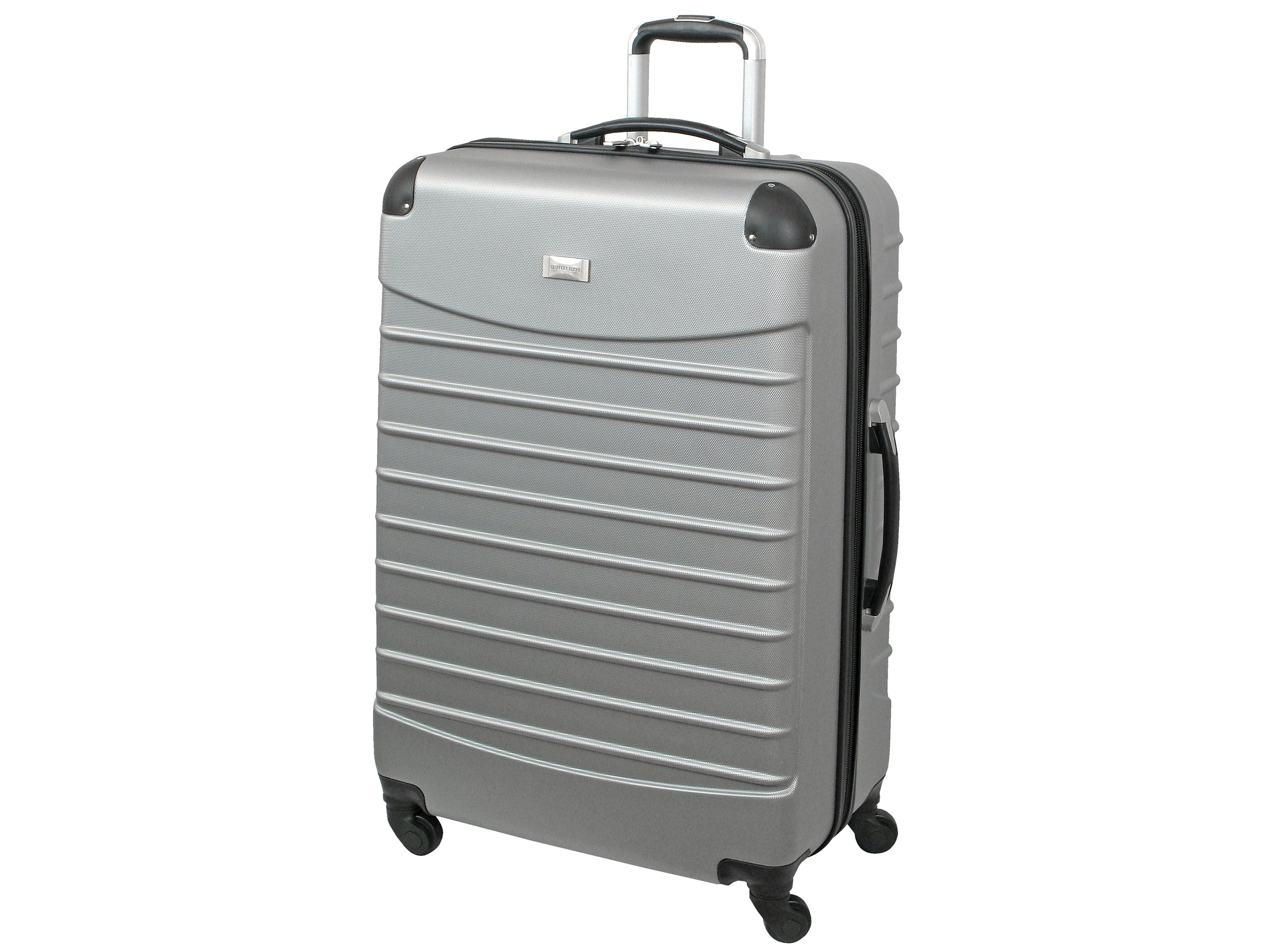 Geoffrey Beene 2-Piece Hardside Spinner Luggage Set, Silver (GB2758-2)