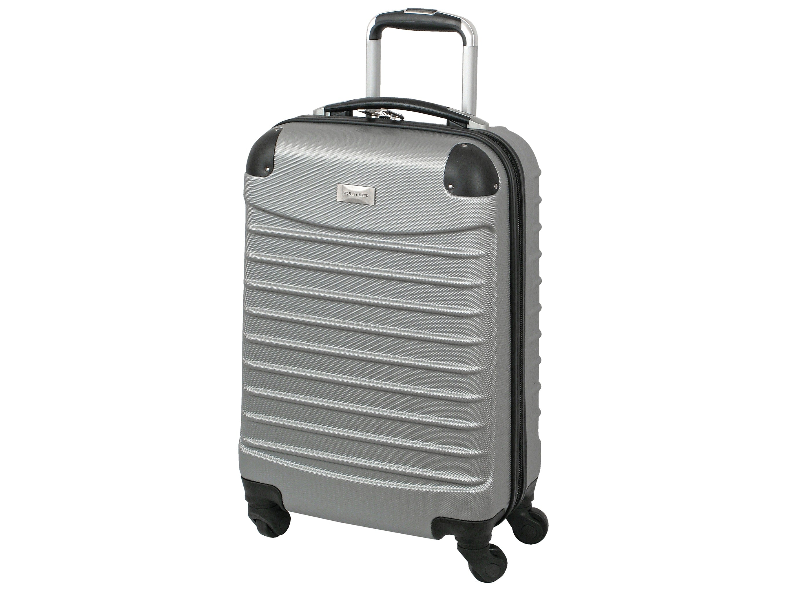 Geoffrey Beene 2-Piece Hardside Spinner Luggage Set, Silver (GB2758-2)
