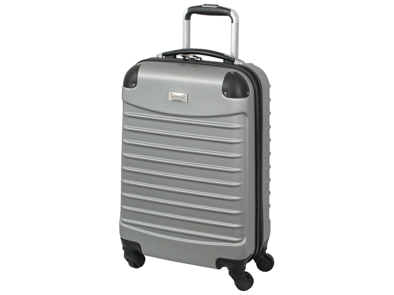 Geoffrey Beene 2-Piece Hardside Spinner Luggage Set, Silver (GB2758-2)