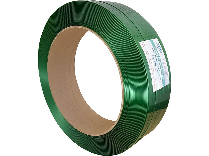 1/2" x 0.025" x 5800' Polyester Strapping Kit, 16" x 6" Core, Hand Grade (B.PSK.12.5800)