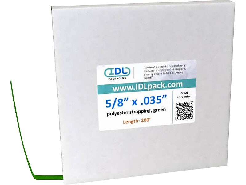 5/8" x 0.035" x 200' Polyester Strapping Kit, Hand Grade (CM.PSK.58.200)