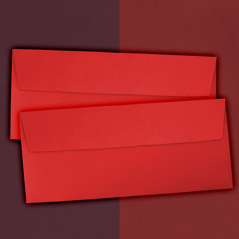 JAM Paper #10 Business Envelope, 4 1/8" x 9 1/2", Red, 1000/Carton (67161B)