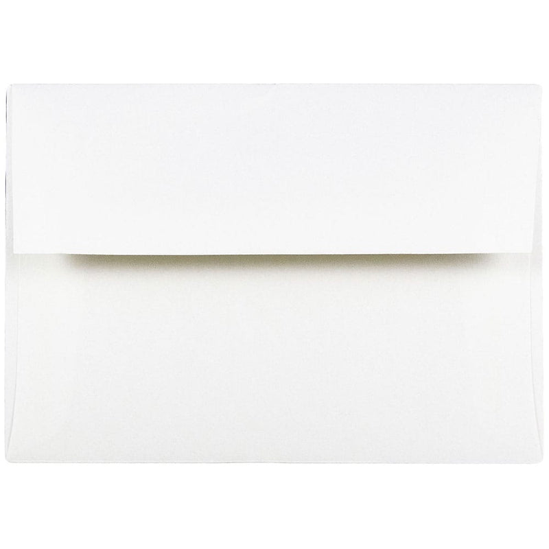 JAM Paper A2 Strathmore Invitation Envelopes, 4.375 x 5.75, Bright White Wove, 25/Pack (191151)