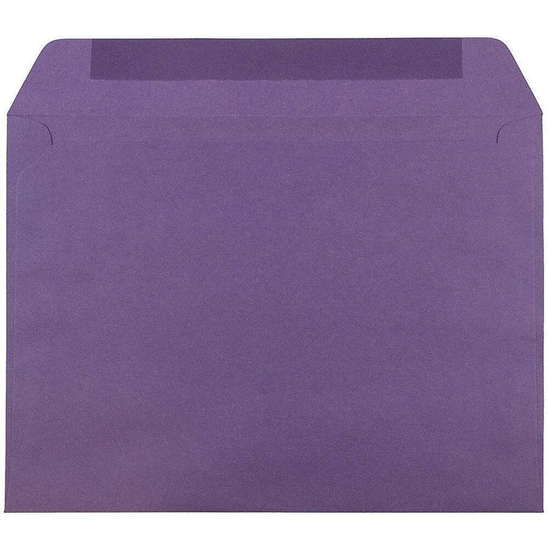 JAM Paper 9 x 12 Booklet Envelopes, Dark Purple, 25/Pack (572312532)