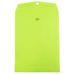 JAM Paper 9" x 12" Open End Catalog Colored Envelopes with Clasp Closure, Ultra Lime Green, 10/Pack (900835395B)