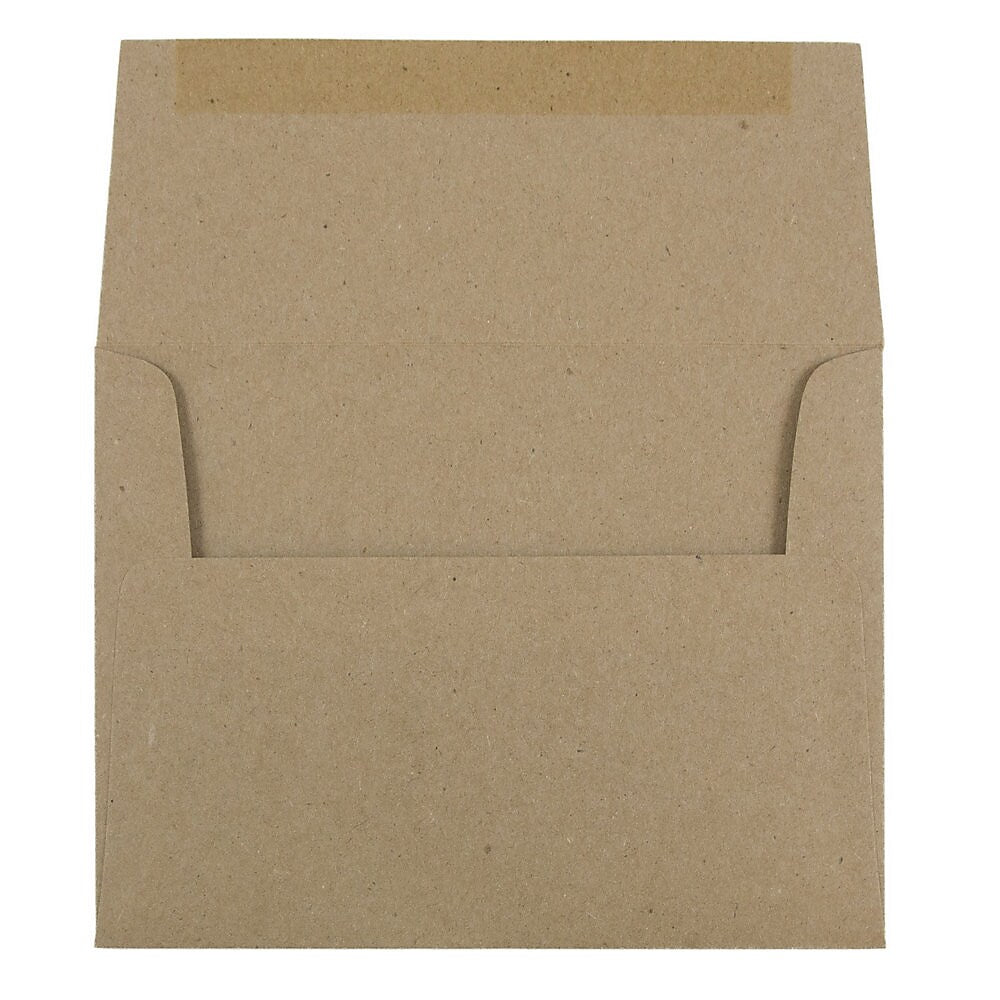 JAM Paper Kraft A2 Invitation Envelopes, 4.375 x 5.75, Brown Kraft Paper Bag, 25/Pack (LEKR600)