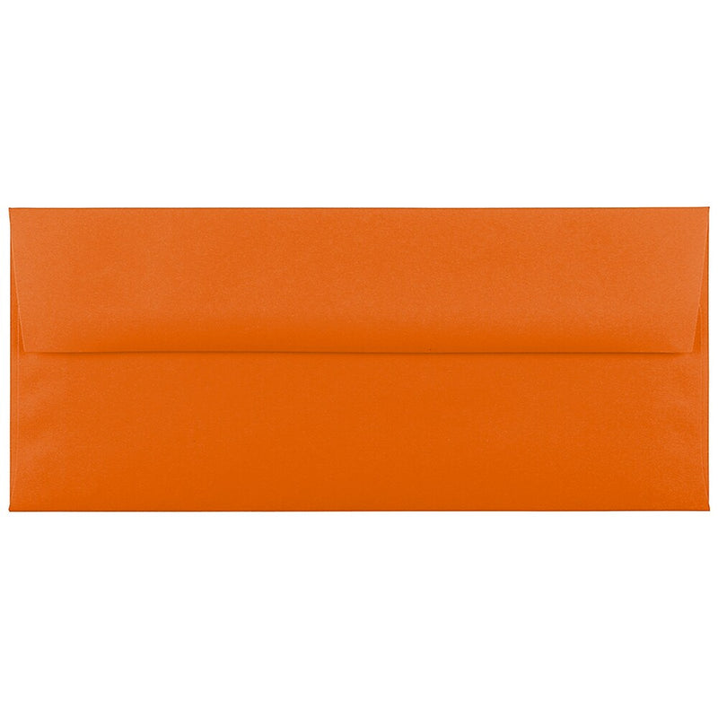 JAM Paper #10 Business Colored Envelopes, 4 1/8" x 9 1/2", Orange Recycled, Bulk 1000/Carton (15860B)