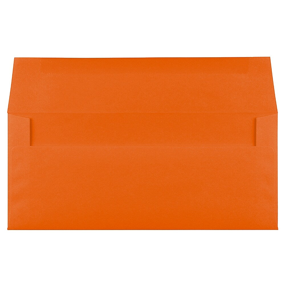 JAM Paper #10 Business Colored Envelopes, 4 1/8" x 9 1/2", Orange Recycled, Bulk 1000/Carton (15860B)