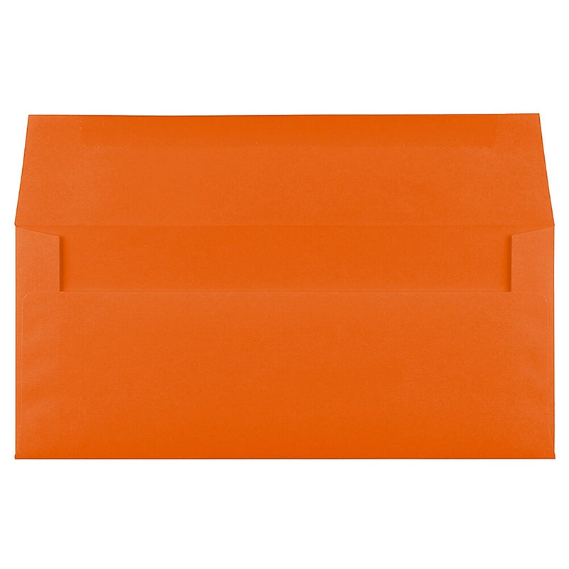 JAM Paper #10 Business Colored Envelopes, 4 1/8" x 9 1/2", Orange Recycled, Bulk 1000/Carton (15860B)