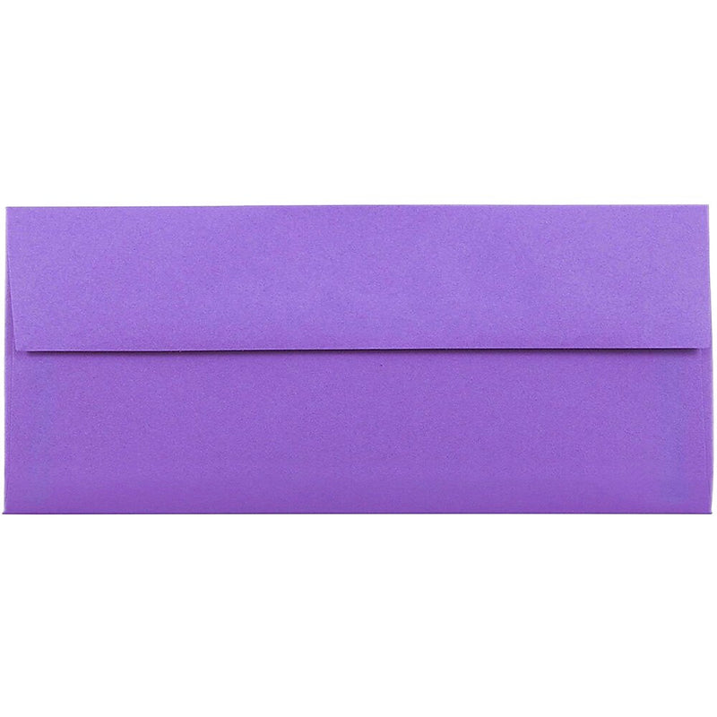 JAM Paper #10 Business Envelope, 4 1/8" x 9 1/2", Violet Purple, 1000/Carton (15864B)