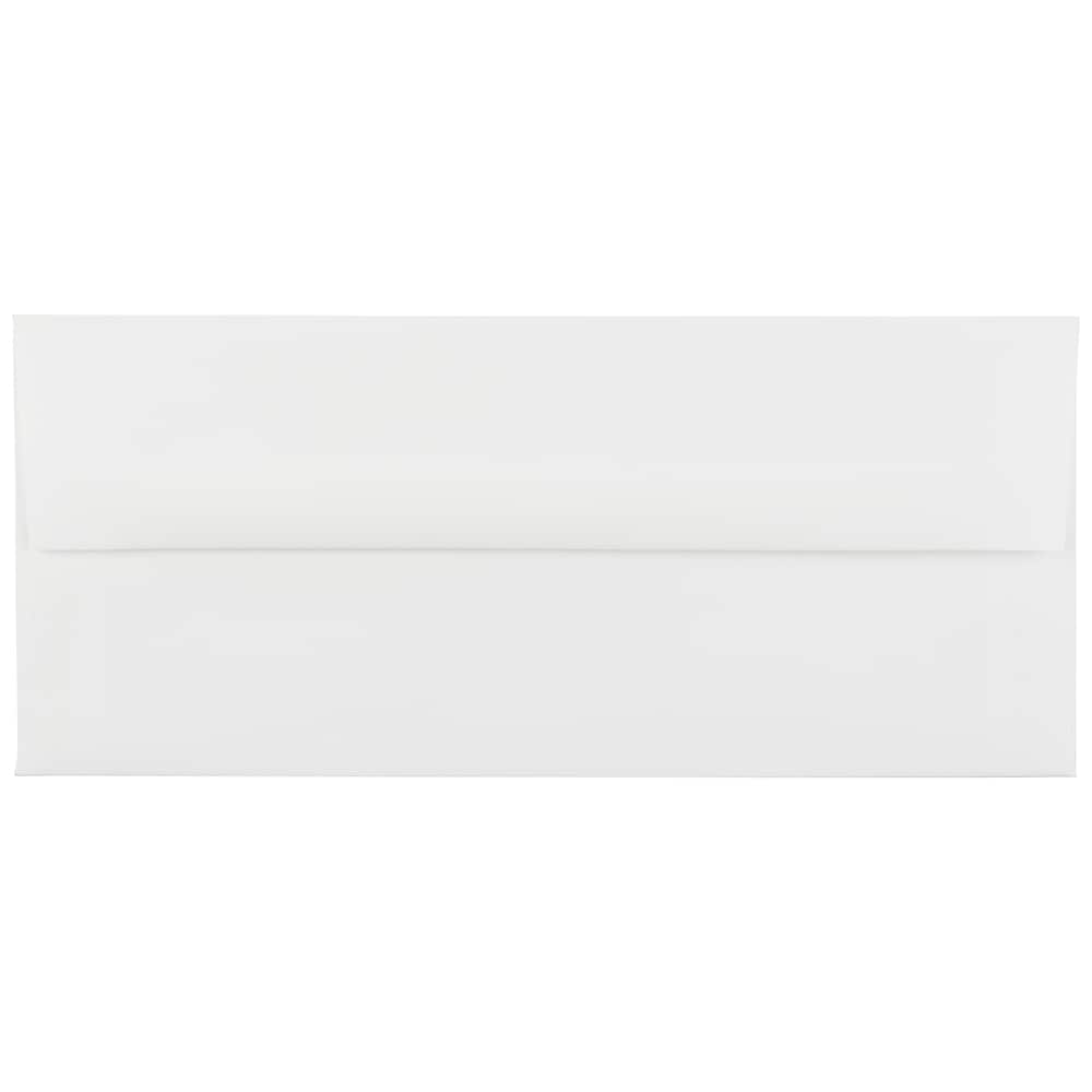 JAM Paper Strathmore #10 Business Envelope, 4 1/8" x 9 1/2", Bright White Wove, 25/Pack (64933)