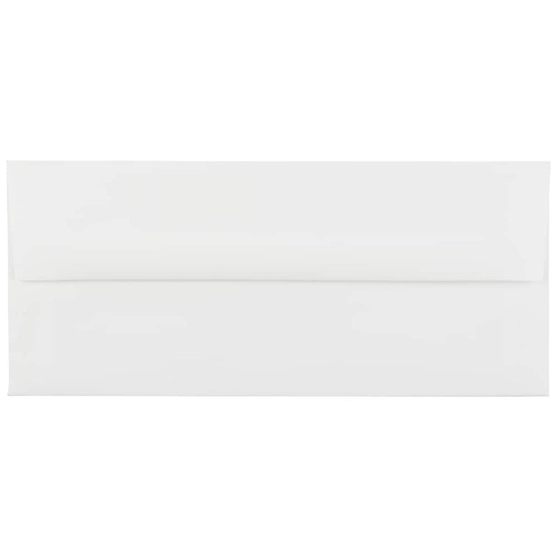 JAM Paper #10 Business Strathmore Envelopes, 4.125 x 9.5, Bright White Wove, Bulk 1000/Carton (64933B)