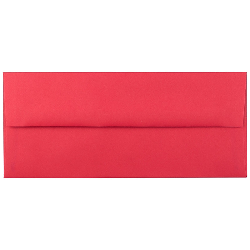 JAM Paper #10 Business Envelope, 4 1/8" x 9 1/2", Red, 1000/Carton (67161B)