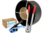 1/2" x 0.024" x 9000' Polypropylene Strapping Kit, 8" x 8" Core, Hand Grade (P-PPSK.12.9000)