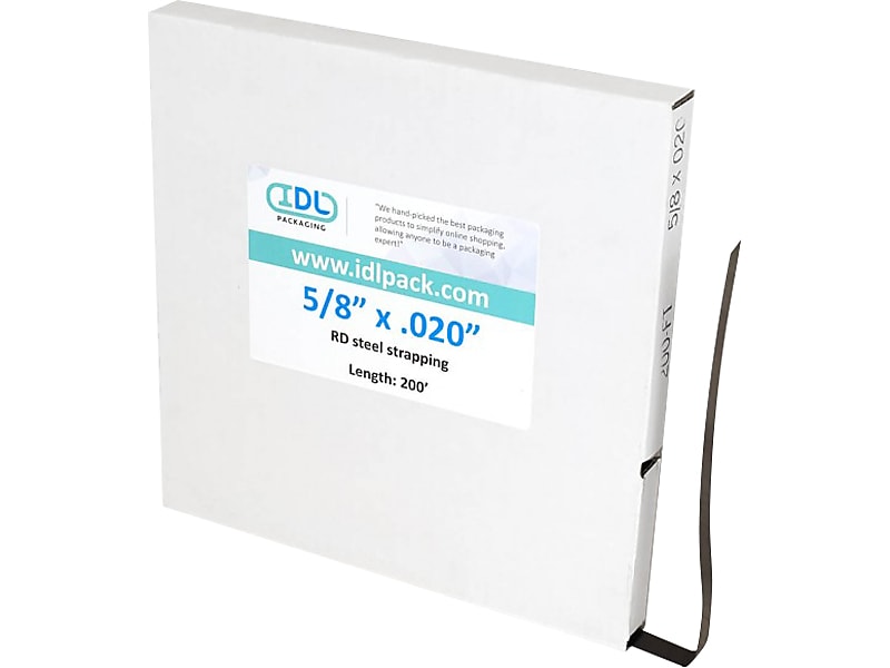 5/8" x 0.020" x 200' Standard Steel Strapping, Hand Grade (MAL58.200)