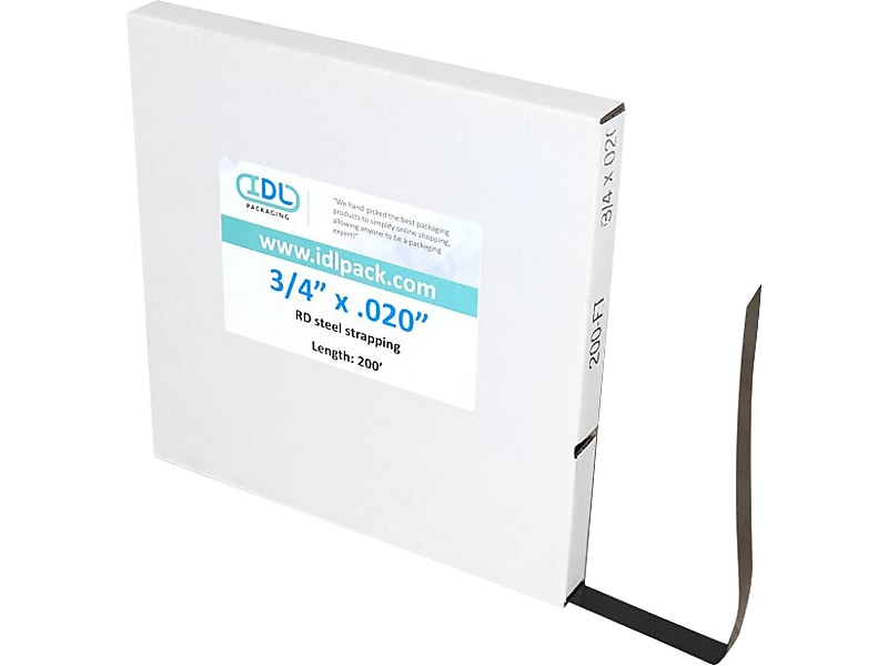 3/4" x 0.020" x 200' Standard Steel Strapping, Hand Grade (MAL34.200)